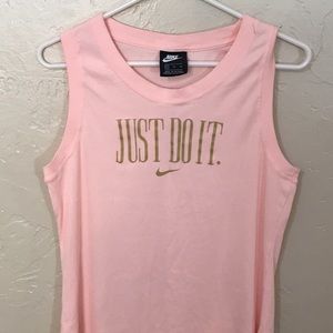 Nike Just Do It Ladies pink tank top size XL